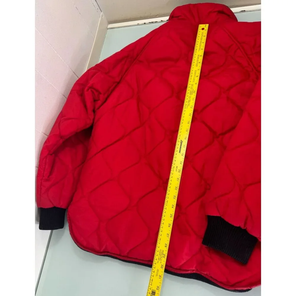 Vintage Polo Jeans Ralph Lauren Quilted Jacket Mens L Fleece Lined Full Zip Y2K - Picture 8 of 13